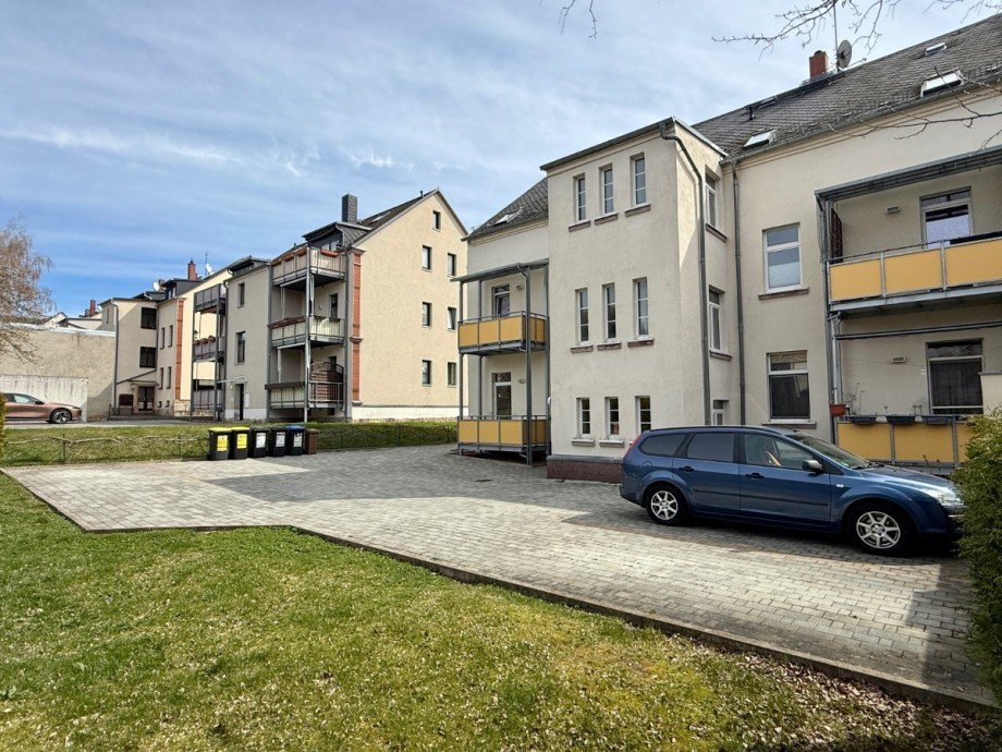 R�ckansicht Erdgeschosswohnung Chemnitz