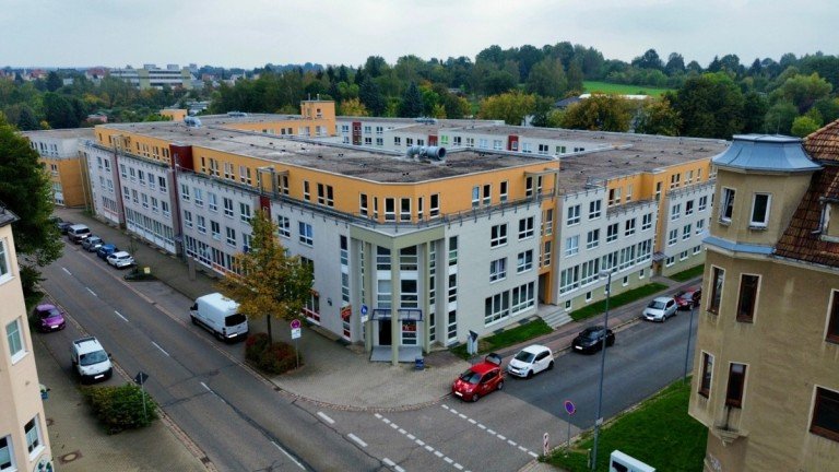 Luftaufnahme Bahnhofstr. Mittweida Wohnung H�bsches kleines Apartment in Mittweida zu verkaufen.