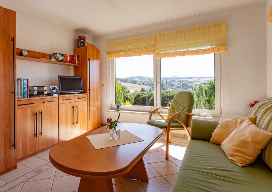 Wohnzimmer mit Fernblick Haus Chemnitz