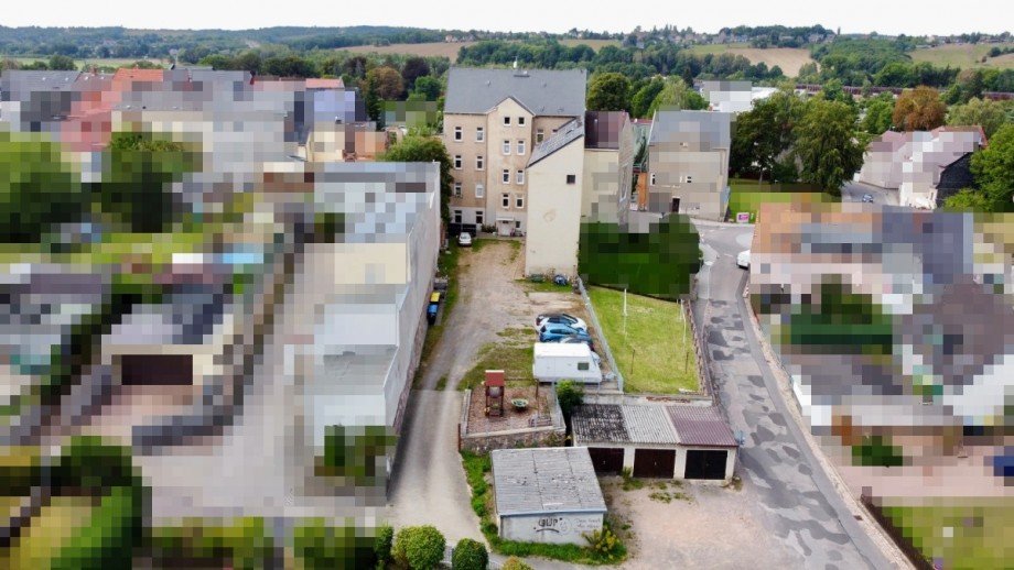 Luftaufnahme Ruite Mehrfamilienhaus Frankenberg