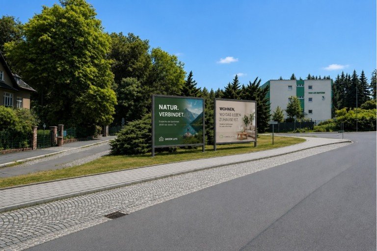 Planung Gro�werbeschild Chemnitz Gewerbegrundst�ck attraktive Werbefl�che zu verpachten - Nahe B95 u. Autobahnkreuz