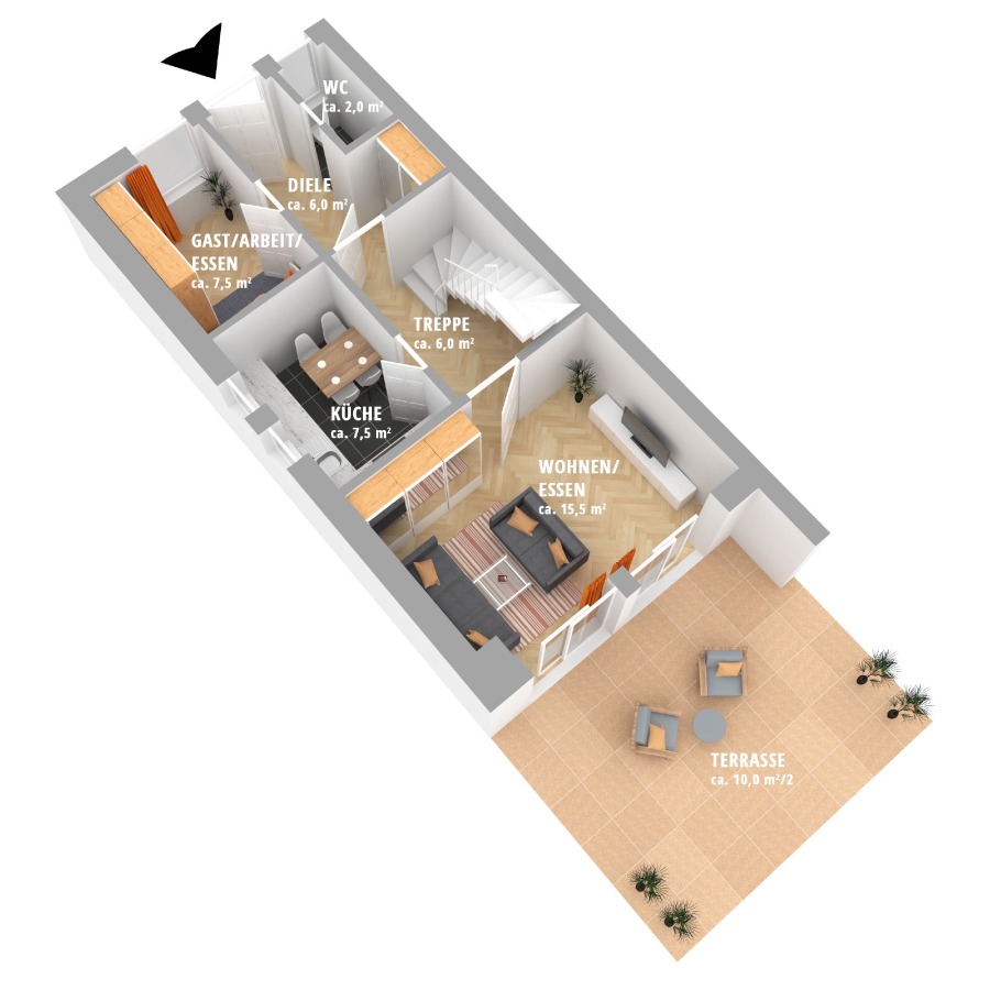 GR UG Terrassenwohnung Chemnitz