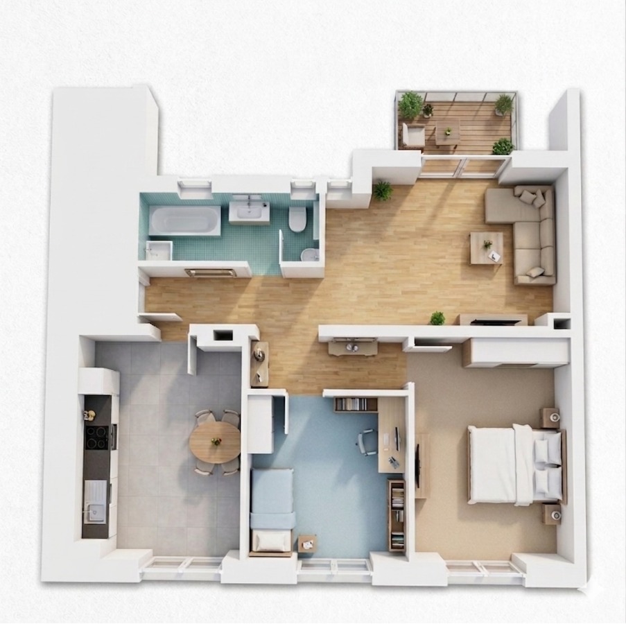 Grundriss Erdgeschosswohnung Chemnitz