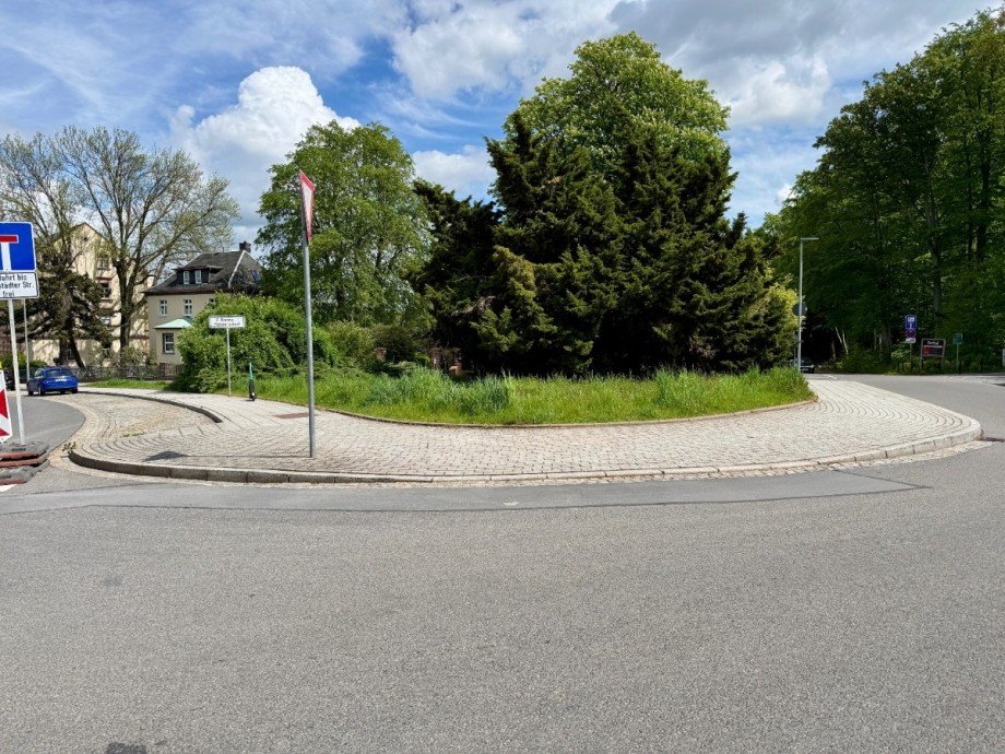 Blick auf Insel abgesenkter Bord Gewerbegrundst�ck Chemnitz